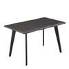 Modern Wood Dining Table and 4 chairs Set Kitchen Dining room Table Metal Legs