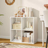 4-Cube Bookcase Home 2-tier Bookshelf w/ Anti-toppling Kit & Display Shelf