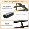 King Size Bed Frame Industrial Metal Platform Bed with Headboard and Footboard