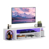 130cm Floating TV Stand Unit RGB LED Lighted Wall Mounted Cabinet Storage Door