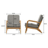 Solid Wood Frame Scandi Fabric Tub Armchair Padded Single Sofa Couch Loveseat UK