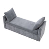 Multi-Functional Ottoman Storage Bench Lift-Top Padded Seat with 2 Throw Pillows