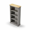 Corona Bookcase Grey Medium Display Cabinet Shelving Unit Solid Pine Mexican