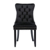 Set of 6 Velvet Dining Chairs with High Back Wooden Legs for Dining Room Kitchen