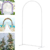 Large Arched Door Wedding Arch Background Flowers Balloons Stand Metal Frame