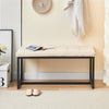 Beige Velvet Padded Bed Bench Dining Bench Ottoman Stool Living room Modern