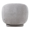 Chenille Fabric Sofa Armchair Swivel Cuddle Chair Light Grey Soft Padded Seat UK