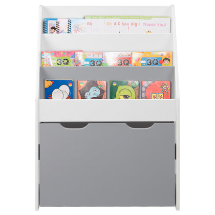 3 Tier Children Toy Storage Organizer Kids Bookshelf with Drawer Organizer Rack