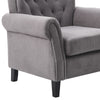 Upholstered Wing Back Armchair Velvet Quilted Wingback Single Sofa Cuddle Chairs