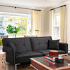Modern Fabric Sofa Bed 3 Seater Click Clack Living Room Recliner Couch Sofa Grey