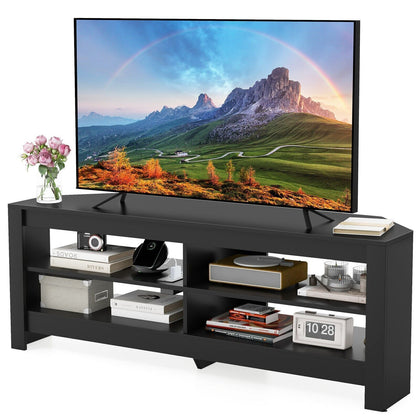 140 cm Multifunctional Console Table for Up to 65 Inch TV Black