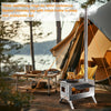 Camp Wood Stove Tent Wood Burning Stove Log with Chimney Pipe Side Racks Gloves