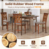 Folding Kitchen Chairs Set of 2 Dining Chairs w/Padded Seat Brown