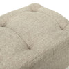 Linen Upholstered Chair Stool Shoes Changing Seat Footstool Footrest with Pocket