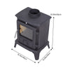 Fireplace Chimney Set, Mantelpiece High-Efficiency 5KW Cast Iron Fireplace Stove