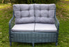 Garden Patio Rattan Furniture Sofa Set 2 Chairs Table 2 Stools 6 Seater Outdoor