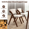 Set of 2 Dining Chairs Folding Kitchen Chair with Padded Seat & Backrest