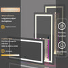 Smart Large LED Bathroom Mirror RGB Illuminated Bluetooth Time Digital Display