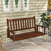 3-Person Wooden Outdoor Porch Swing Heavy Duty Patio Hanging Bench Chair