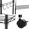 5 Tier Metal Storage Rack/Shelving on Wheel Wire Shelf Kitchen/Office Unit New