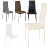 2 4 6 Kitchen Dining Room Chairs Dinning Chair PU Leather Padded Seats Metal Leg