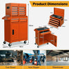 Rolling Tool Chest High Capacity Tool Storage Cabinet w/Lockable Wheels-Orange