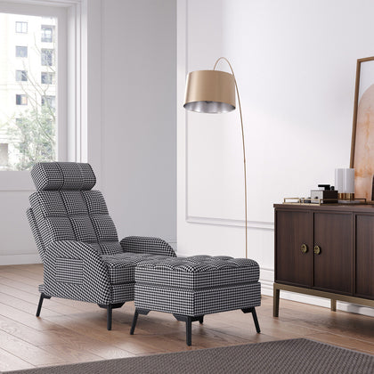 Large Sleeper Sofa Orthopedic Recliner Armchair Lazy Sofa Lounge Nap Chair Stool