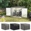 6.4 x 6.7ft Garden Waterproof Anti-UV Storage Pent Bike Shed Steel Lockable Door