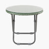 TOBS 2 Seater Bistro Set Outdoor Rattan Foldable Chairs and Tempered Glass Table