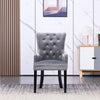 Velvet Pull Door Knocker Studded Dining Kitchen Accent Chairs Luxury Windsor