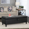 Rectangle Ottoman Stool Chair Soft Bench Storage Box Chest Blanket/Toy Container