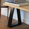 2x Industrial Steel Table Legs Stand Feet Trapezium X Square Shape Frame 2024