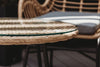 DAKO Garden Set SERRANTE – 2 Rattan-Effect Chairs with Cushions & Round Table
