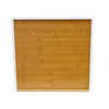 Two Tone 3 Compartment Bamboo Bread Bin Double Layer Storage Box With Drawer