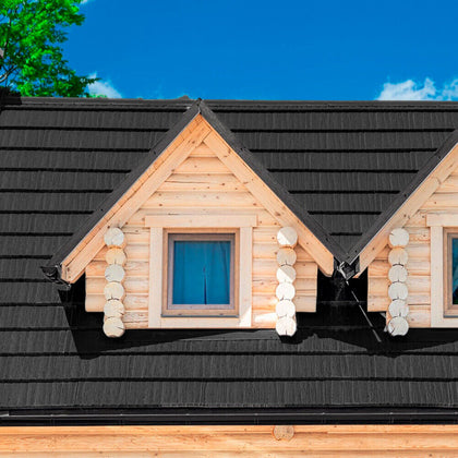 5X 2.4㎡ Galvanized Zinc Asphalt Shingles Roof Roofing Tiles Shed Log Summerhouse