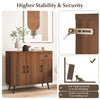 Sideboard Cabinet Modern Storage Cabinet w/ 3 Doors & Pull-out Drawer