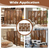 6-Panel Room Divider Privacy Screen with Carved Leaf Pattern-Brown