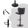 2x Faux Leather Bar Stools Gas Lift Adjustable Pub Chair Frosting Base Swivel