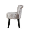 Soft Dressing Table Chair Vanity Makeup Stool Dining Seat Pouffe with Wood Legs
