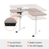 L-Shaped Office Desk Standing Adjustable Height Electric Stand Desk Workstation