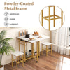 3 Piece Dining Table Set Extendable Kitchen Table Folding Breakfast Table
