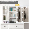 Dressing Table Wood Makeup Desk White with Mirror 5 Drawers Stool Shelf Bedroom