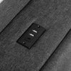 Upholstered Ottoman Bed, 5ft King Bed Frame with Storage, LED, USB Linen Grey