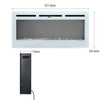 2023 Electric Wall Mounted LED Fireplace 12 Color Wall Inset Into Fire 40 50 60"