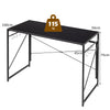 Modern Folding Computer Desk Study Writing Desk Industrial PC Laptop Table Black