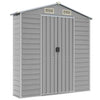 Garden Shed Grey 191x130x198 Galvanised Steel J9C7