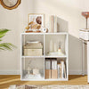 4-Cube Bookcase Home 2-tier Bookshelf w/ Anti-toppling Kit & Display Shelf