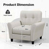Tufted Upholstered Accent Sofa Reading Armchair w/ Seat Cushion