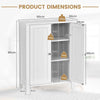 Bathroom Floor Storage Cabinet Free Standing Storage Organizer-White