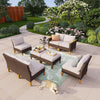 Outdoor Rattan Wicker Patio Furniture Set Sectional Sofa Patio Conversation Sets